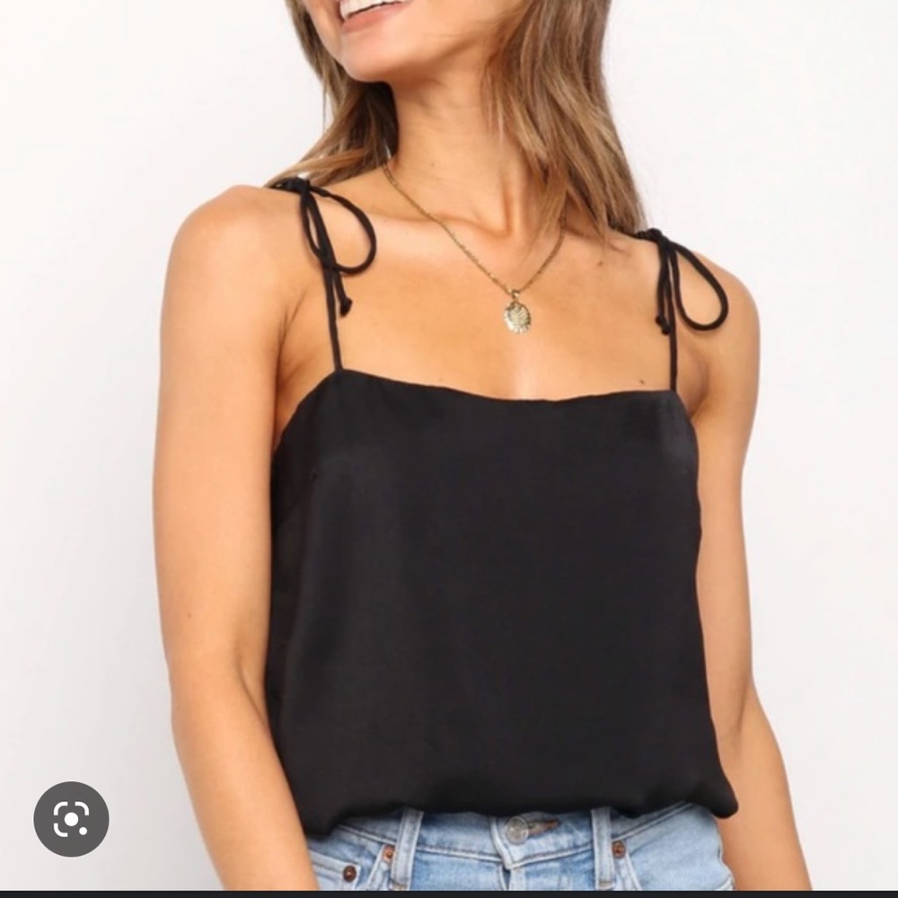 Pedal + Pup tie strap tank